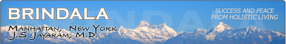 Brindala -- Washington -- J.S. Jayaram, M.D. -- Success and Peace from Holistic Living